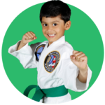 Tarrant-Elite-Taekwondo-kids-taekwondo-green-circle